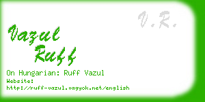 vazul ruff business card